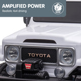 NNEDPE Licensed Toyota FJ-40 Kids Ride On Electric Toy Car 80W - White