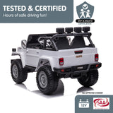 NNEDPE Licensed Toyota FJ-40 Kids Ride On Electric Toy Car 80W - White