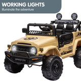NNEDPE Authorised Toyota FJ Cruiser Kids Electric Ride On Car - Khaki