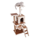 NNEDPE 125cm Cat Tree Scratching Post - Beige