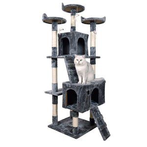 NNEDPE 170cm Cat Tree Scratching Post - Dark Grey