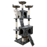 NNEDPE 170cm Cat Tree Scratching Post - Dark Grey