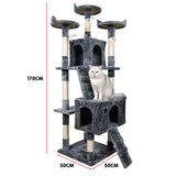 NNEDPE 170cm Cat Tree Scratching Post - Dark Grey