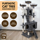 NNEDPE 170cm Cat Tree Scratching Post - Dark Grey