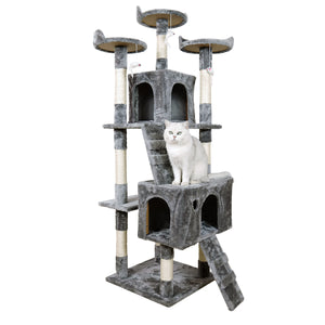 NNEDPE 170cm Cat Tree Scratching Post - Silver Grey