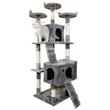 NNEDPE 170cm Cat Tree Scratching Post - Silver Grey