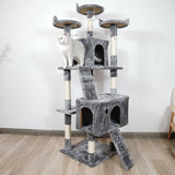 NNEDPE 170cm Cat Tree Scratching Post - Silver Grey