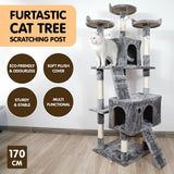 NNEDPE 170cm Cat Tree Scratching Post - Silver Grey