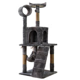 NNEDPE 135cm Cat Tree Scratching Post - Dark Grey
