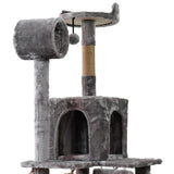 NNEDPE 135cm Cat Tree Scratching Post - Silver Grey