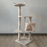 NNEDPE 110cm Cat Tree Scratching Post - Beige