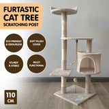 NNEDPE 110cm Cat Tree Scratching Post - Beige