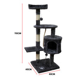 NNEDPE 110cm Cat Tree Scratching Post - Dark Grey