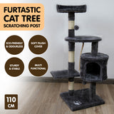 NNEDPE 110cm Cat Tree Scratching Post - Dark Grey