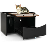 NNECW Cat Litter Box Enclosure with Pull-out Drawer and Rolling Caster