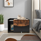 NNECW Cat Litter Box Enclosure with Pull-out Drawer and Rolling Caster
