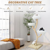 NNECW 178cm Multi-Level Cat Activity Center with 3 Warm Perches for Cat-Beige