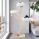 NNECW 178cm Multi-Level Cat Activity Center with 3 Warm Perches for Cat-Beige