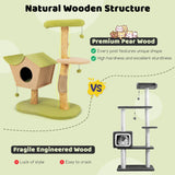 NNECW 110CM Cat Tree with Padded Top Perch for Pet