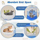 NNECW Multi-level Ocean-themed Cat Tree with Sisal Covered Scratching Posts