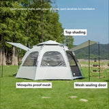 NNETM Hexagonal Quick Opening Outdoor Camping Tent 6-Person