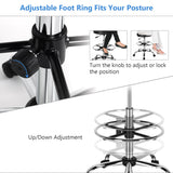 NNECW Ergonomic Drafting Chair with Backrest for Office