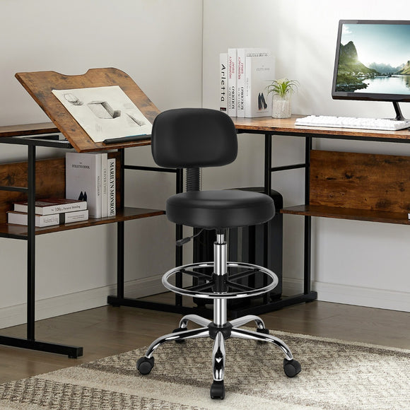 NNECW Ergonomic Drafting Chair with Backrest for Office