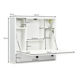 NNECW Floating Computer Desk with Storage Drawer & Shelves