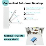 NNECW Floating Computer Desk with Storage Drawer & Shelves