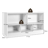 NNECW Bookcase &amp; Toy Storage with 5 Compartments for Kids