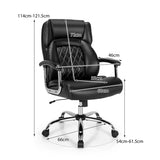 NNECW Height Adjustable Executive Chair with Upgraded Padded Armrest for Home/Office