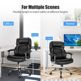 NNECW Height Adjustable Executive Chair with Upgraded Padded Armrest for Home/Office