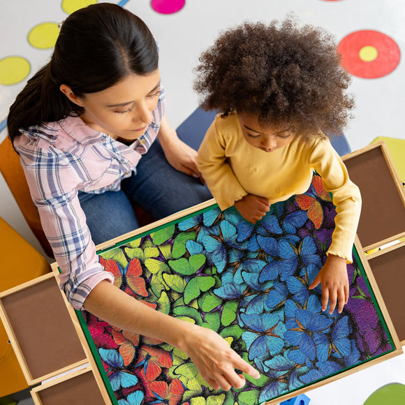 NNECW 1000 Pieces Adjustable Portable Puzzle Table with Anti-slip Felt for Teens & Adults