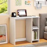 NNECW Home Office Desk with 2 Compartments for Small Space