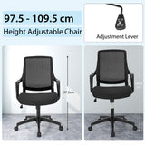 NNECW Ergonomic Office Chair with Curved Backrest & Armrest