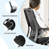NNECW Ergonomic Office Chair with Curved Backrest & Armrest
