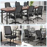 NNECW Ergonomic Office Chair with Curved Backrest & Armrest