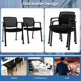 NNECW Office Mesh Chairs with Armrests and Wheels
