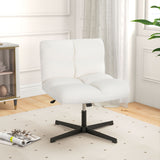 NNECW Cross Legged Office Chair with Adjustable Height for Home/Office-Beige