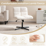 NNECW Cross Legged Office Chair with Adjustable Height for Home/Office-Beige