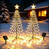 93cm Solar Christmas Tree Light Warm White