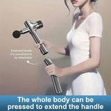 NNETM Extended Reach Pro Fascial Massage Gun - Telescopic Handle(Gray)