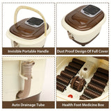 NNETM Electric Foot Spa Bath Massager with Shiatsu Rollers(Brown)