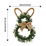 NNETM Spring Decor Easter Bunny-Themed Flower Wreath