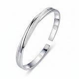 925 Sterling Silver Interlaced Boho Bracelet – Elegant Women's Fashion Jewelry