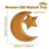 NNETM Gold Eid Mubarak Wooden Dessert Tray