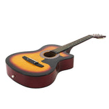NNEDPE 38in Pro Cutaway Acoustic Guitar with Carry Bag - Sun Burst