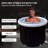 NNETM 1Pc Freestanding Ice Bath Tub for Fitness Recovery(Black)