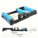 NNETM Quiet Indoor Cycling Trainer Rollers - Adjustable Resistance(Blue)