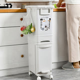 NNETM Wheeled Press-Top Kitchen Recycling Bin